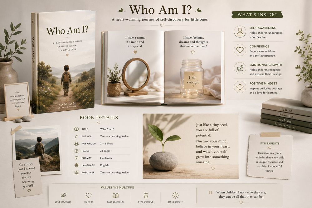 Who Am I? book, a journey of self-discovery for young children